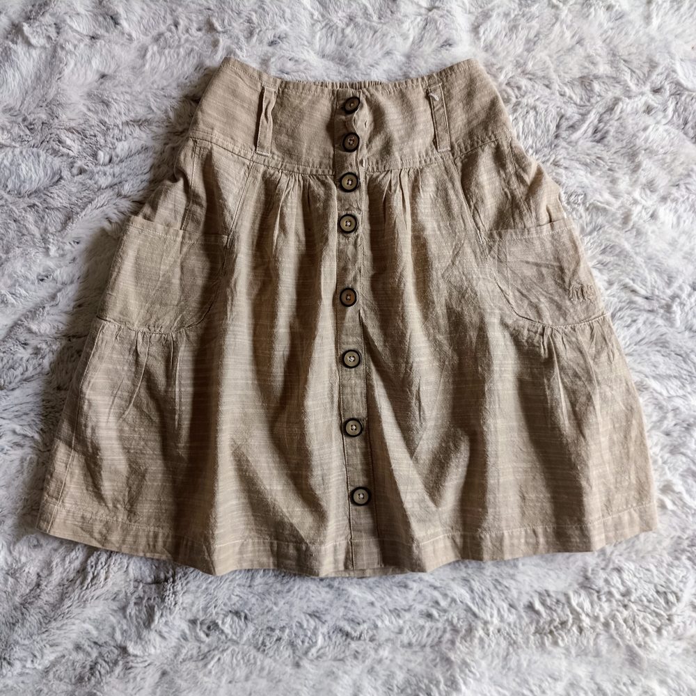 Mountain Khakis Tan Pleated Bubble Skirt